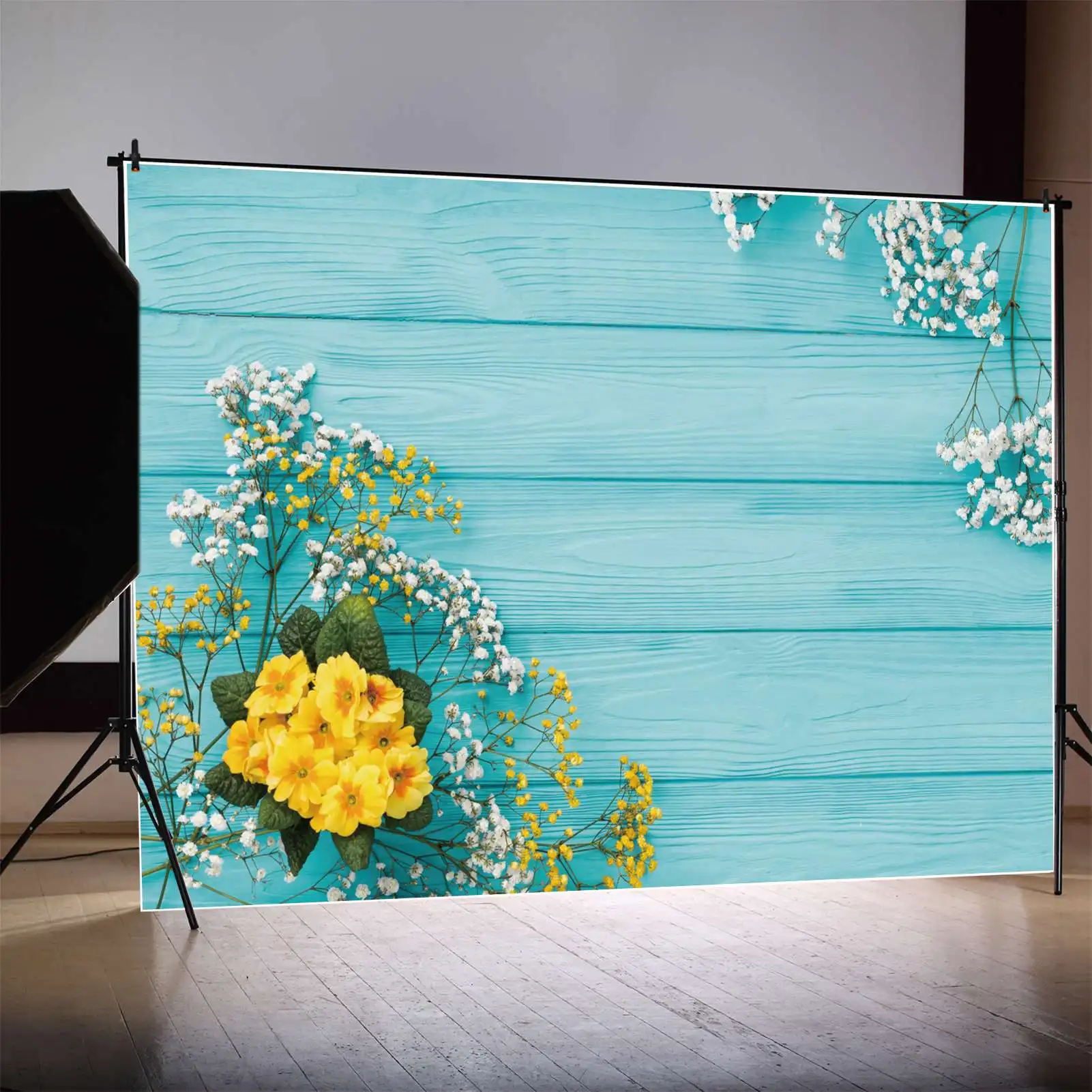 Bluey Placa De Madeira Flores Cenário De Fotografia, Festa Da Primavera Buquê Floral, Personalizado Crianças Photobooth, Foto De Fundo Props