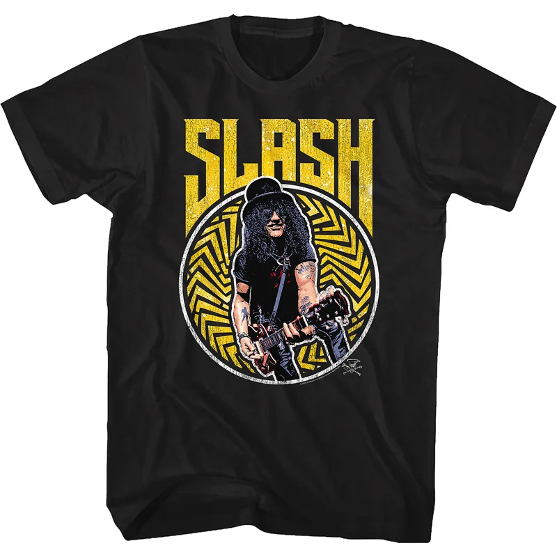 

2025 Slash Saul Hudson Guns N 'Roses Guitarist Cotton Graphic Tshirts Unisex Men Women Short Sleeve Summer Round Neck Tee Top