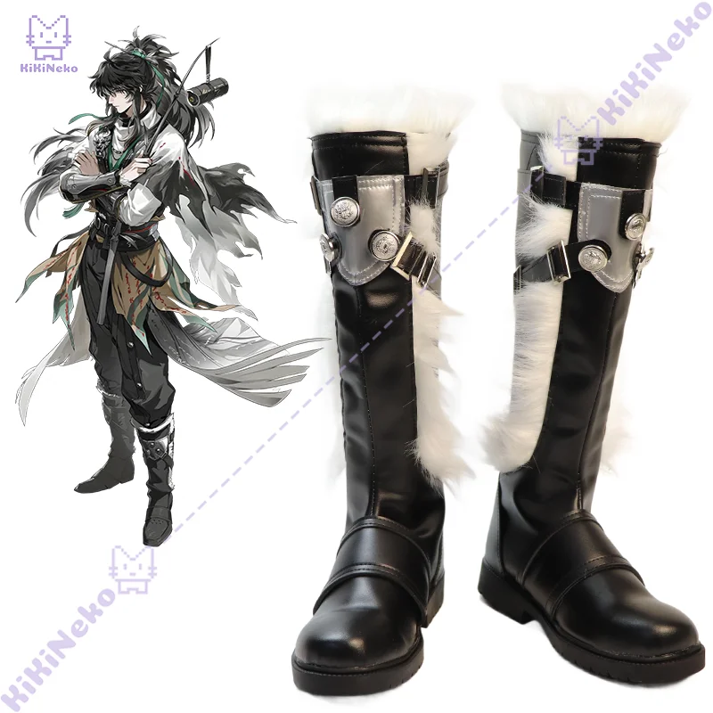 

Игра Wuthering Waves Qiuyuan обувь для косплея Qiuyuan ботинки для косплея для Comicon Hallowmas Party для взрослых женщин и мужчин