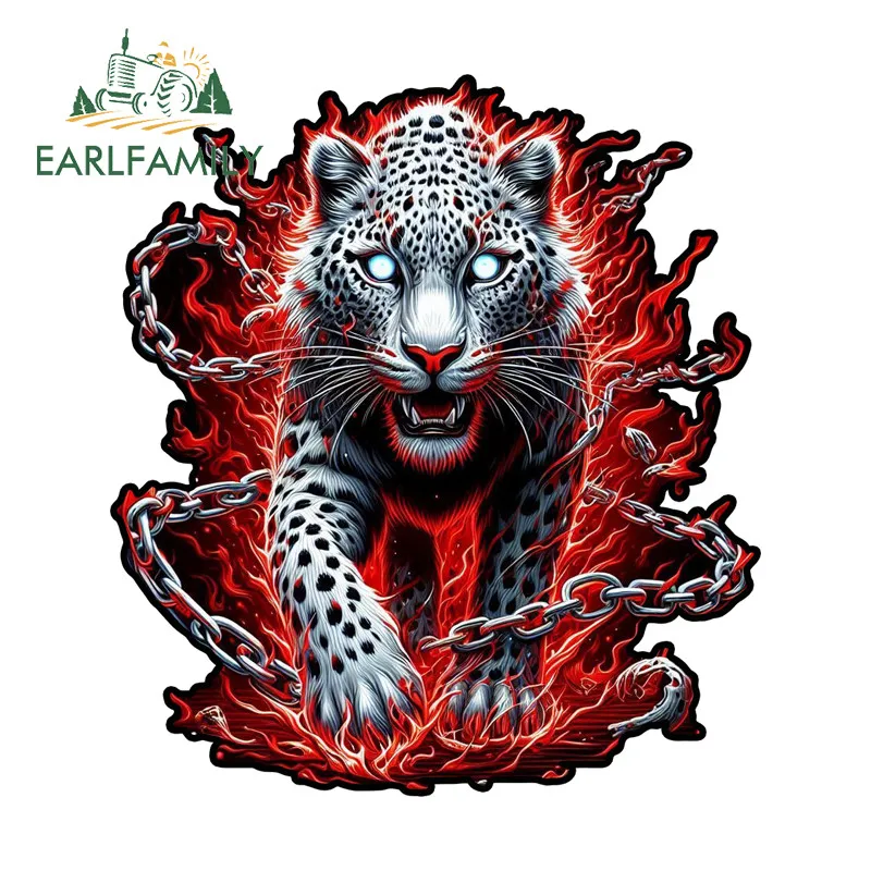 EARLFAMILY Tiger Car Sticker Personality Occlusion Scratch Surfboard Rear Windshield Vinyl Decal Waterproof Car Accessories