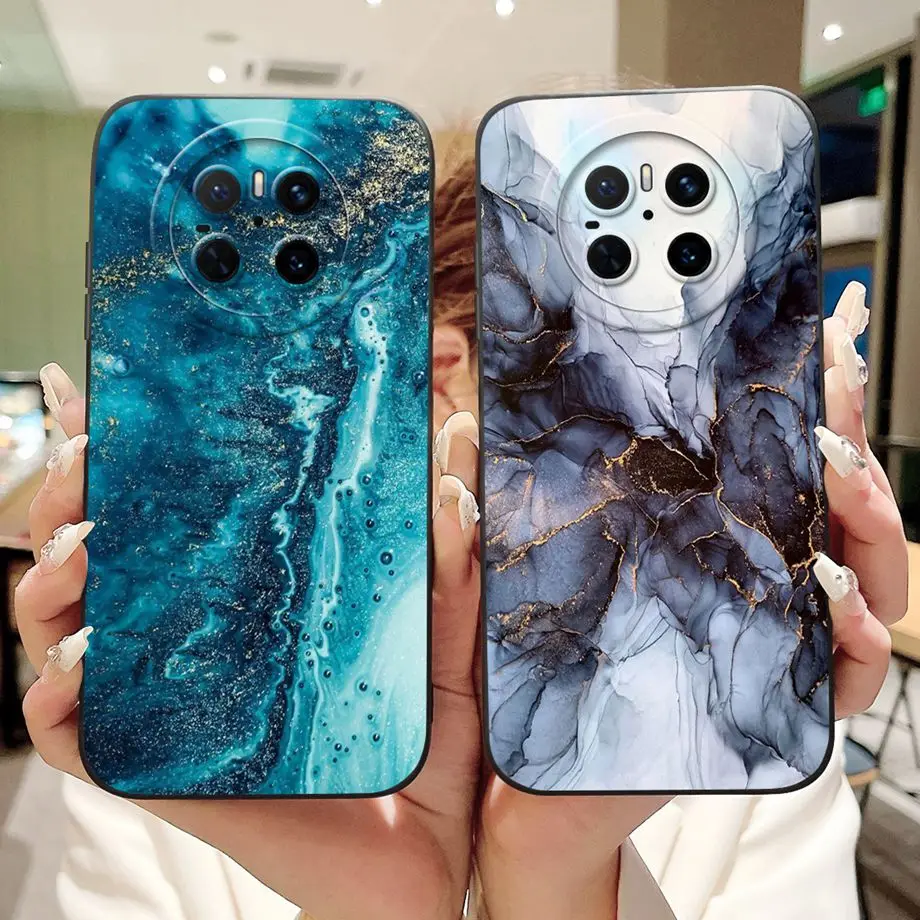 

Для Huawei Mate 70 70Pro 70 Pro+ Mate 60 Pro 5G чехол Funda Мягкий силиконовый чехол Moon Night с художественным принтом Защита камеры