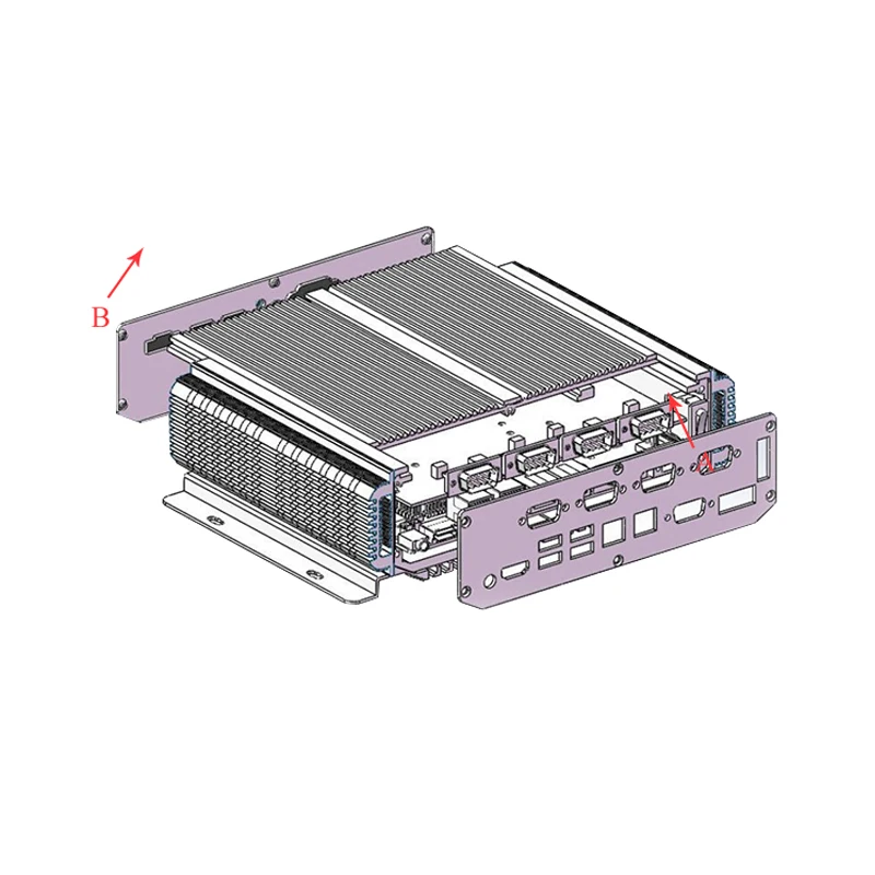 Nova marca incorporado fanless mini pc com 10th gen celeron 5205u processador 4 usb 3.0 e 6 x com