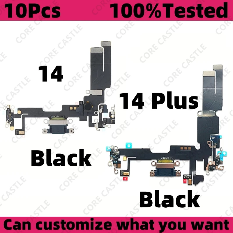 

10Pcs Charging Flex Cable For iPhone 14 14 Plus USB Port Charger Dock Connector Mic Socket Headphone Plug small board With ic