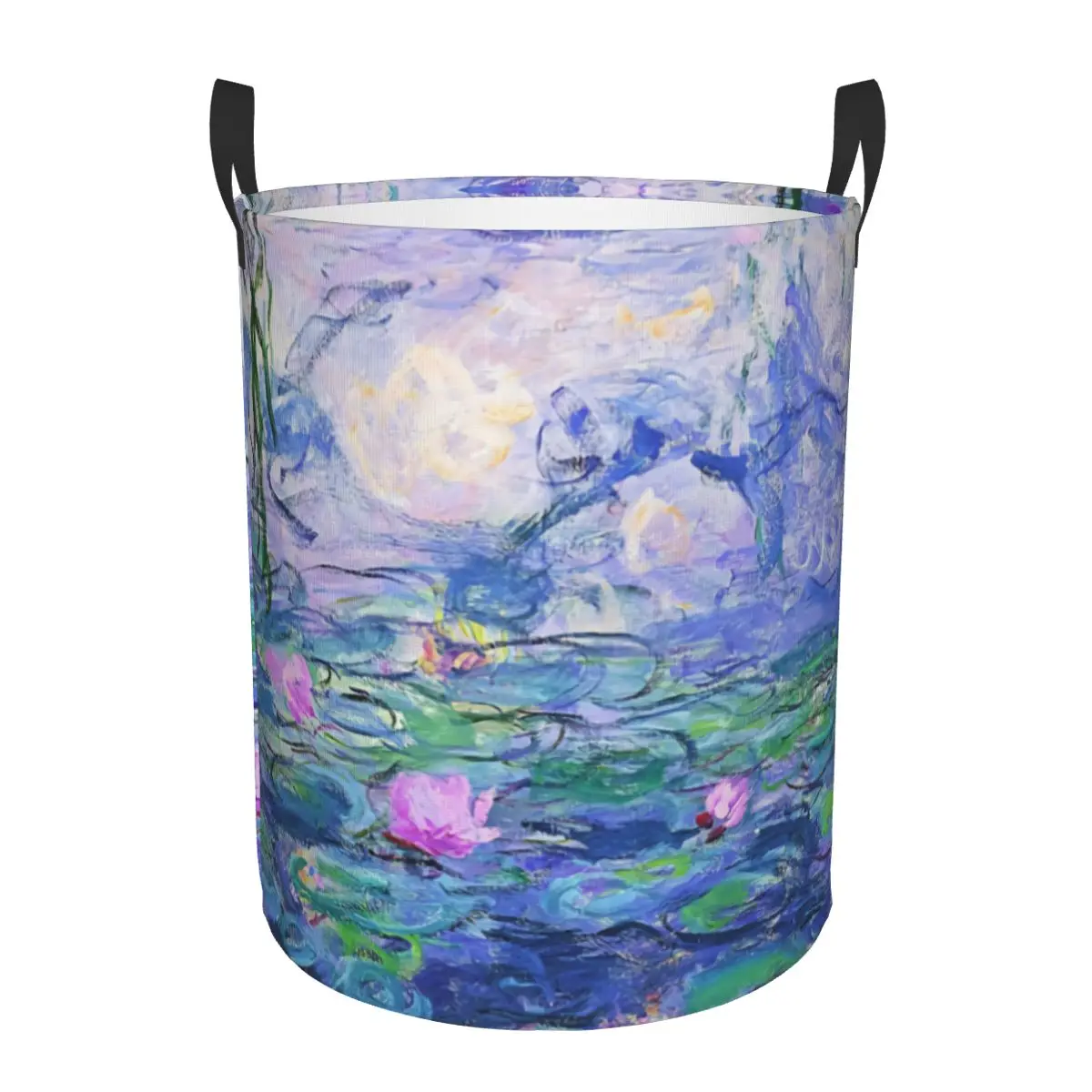 Claude Monet Water Lilies Laundry Hamper Large Storage Basket Garden Paintings Kids Nursery Toy Organizer