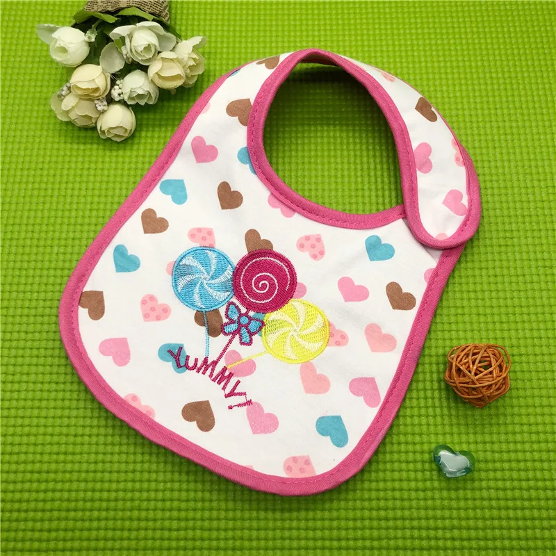 Cotton Cartoon Cute Mouth Baby Children's Water Towel Bib Three-Layer Waterproof Mother And Baby Products