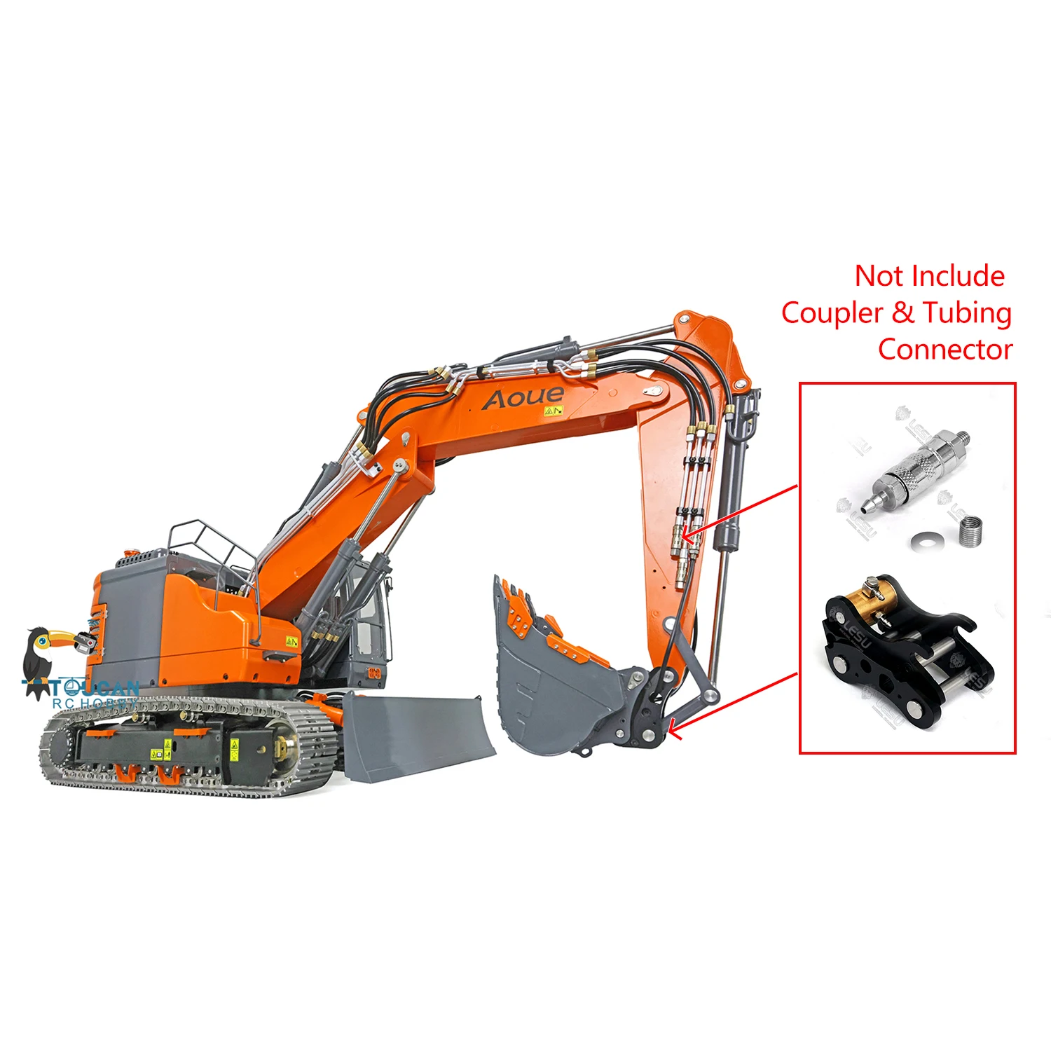 LESU Assembled 1/14 Hydraulic RC Excavator Metal Aoue ET26L Model Digger With Pump Valve ESC GPS Ligh System Toys THZH1266-SMT9