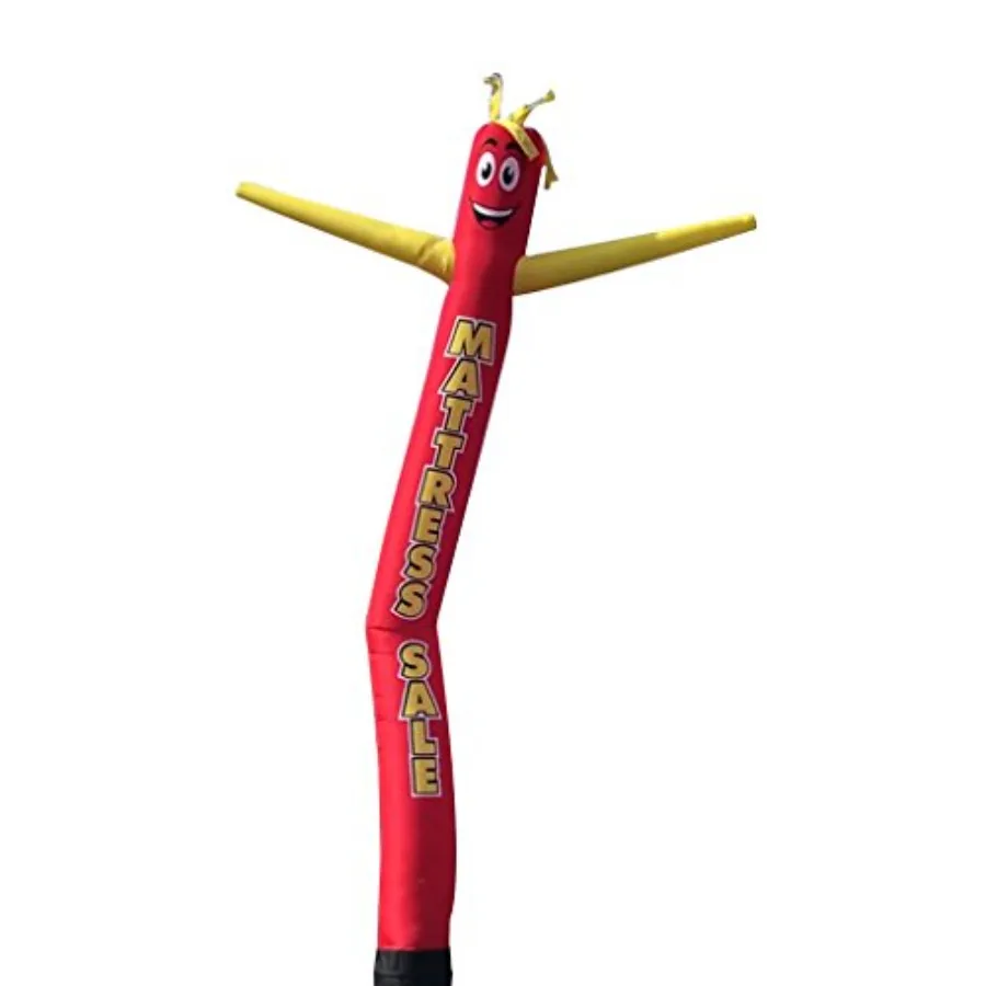 

Outdoor advertising inflatable tube man red polyester fabric air-powered dancing puppet 20-foot-tall replacement dancer for mat
