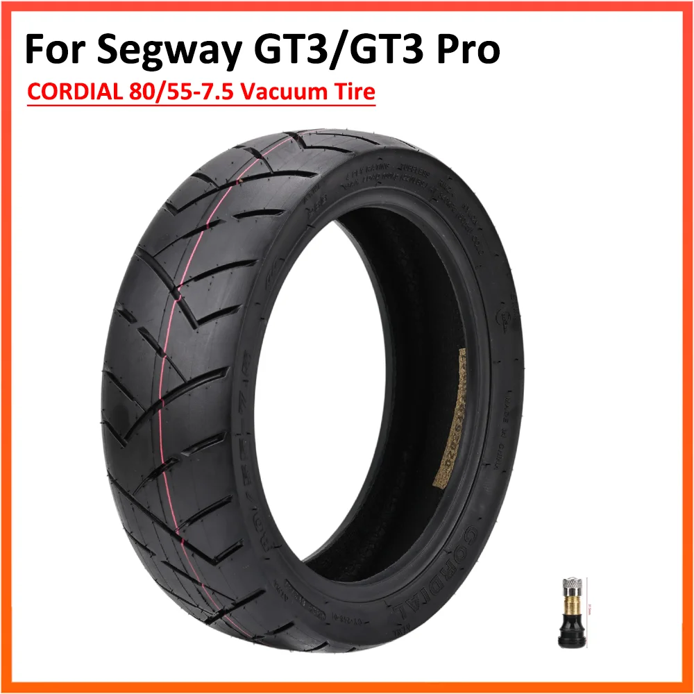 Neumático Sin Cámara CORDIAL 80/55-7.5 para Patinete Eléctrico Segway GT3 Pro, Llanta Exterior de Vacío de 11 Pulgadas