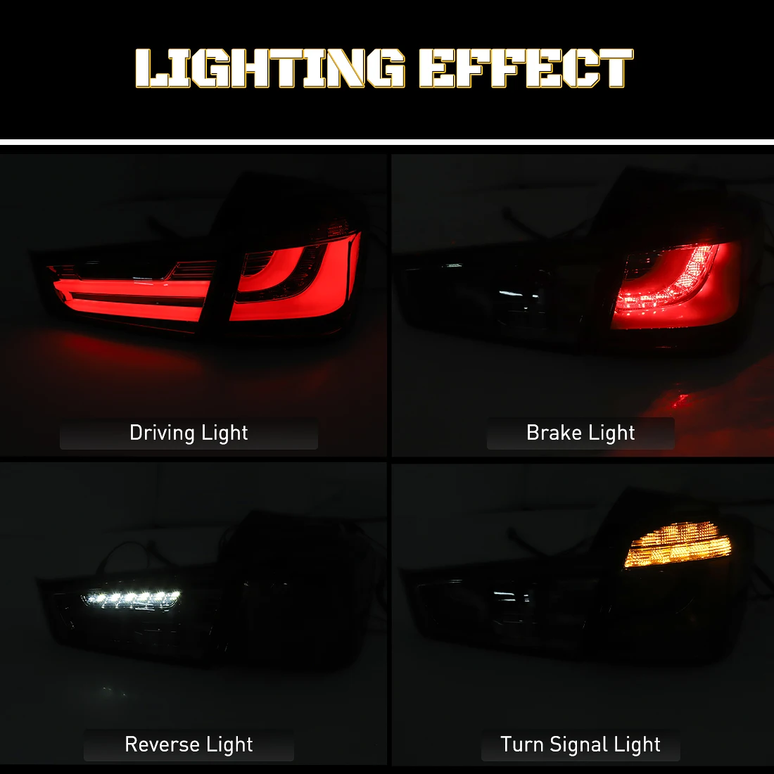 Car Upgrade For Mitsubishi ASX/Outlander Sports 2012-2018 LED Taillight Rear Brake Stop Light Yellow Turn Signal Warning Light