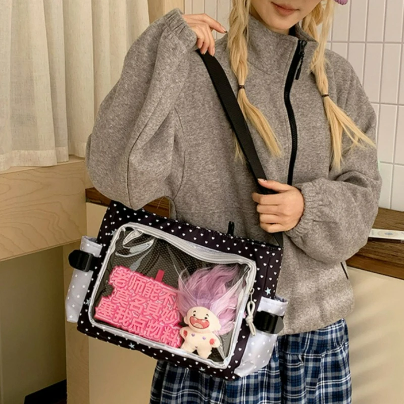 Polka Dot Crossbody Shoulder Bag for Women Large Capacity Transparent Shoulder Bags Comfortable and Versatile Texture Ita Bag view 3