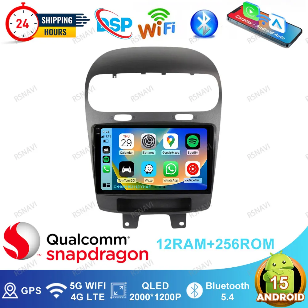 Android 15 Car Radio For Dodge Journey For Fiat Freemont Tesla Model 3 Accessories Clio 4 H4 Led H7 Golf Mk6 Polo 6r Dash Cam