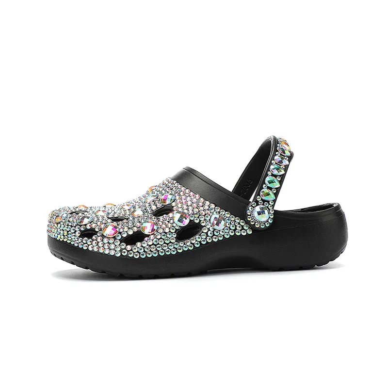 Summer Luxury Colorful Diamond Design Slippers Women High Quality Slides Sandals Comfort Light Platform Beach Shoes Flip Flops