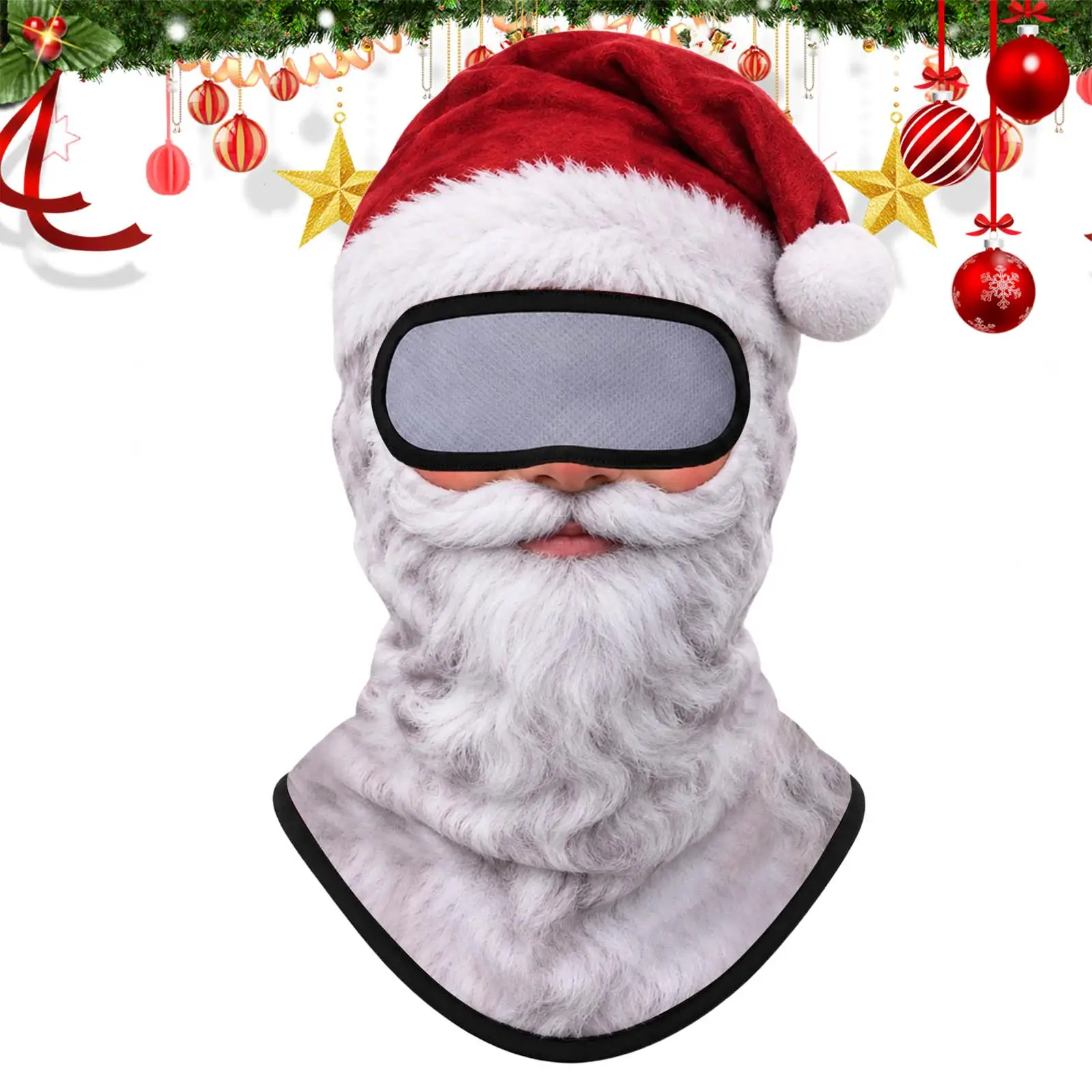 Ski Masque Cute Christmas Theme Windproof Thermal Headwear Winter Masque Men for Snowboarding Sports Holiday Parties Men Women