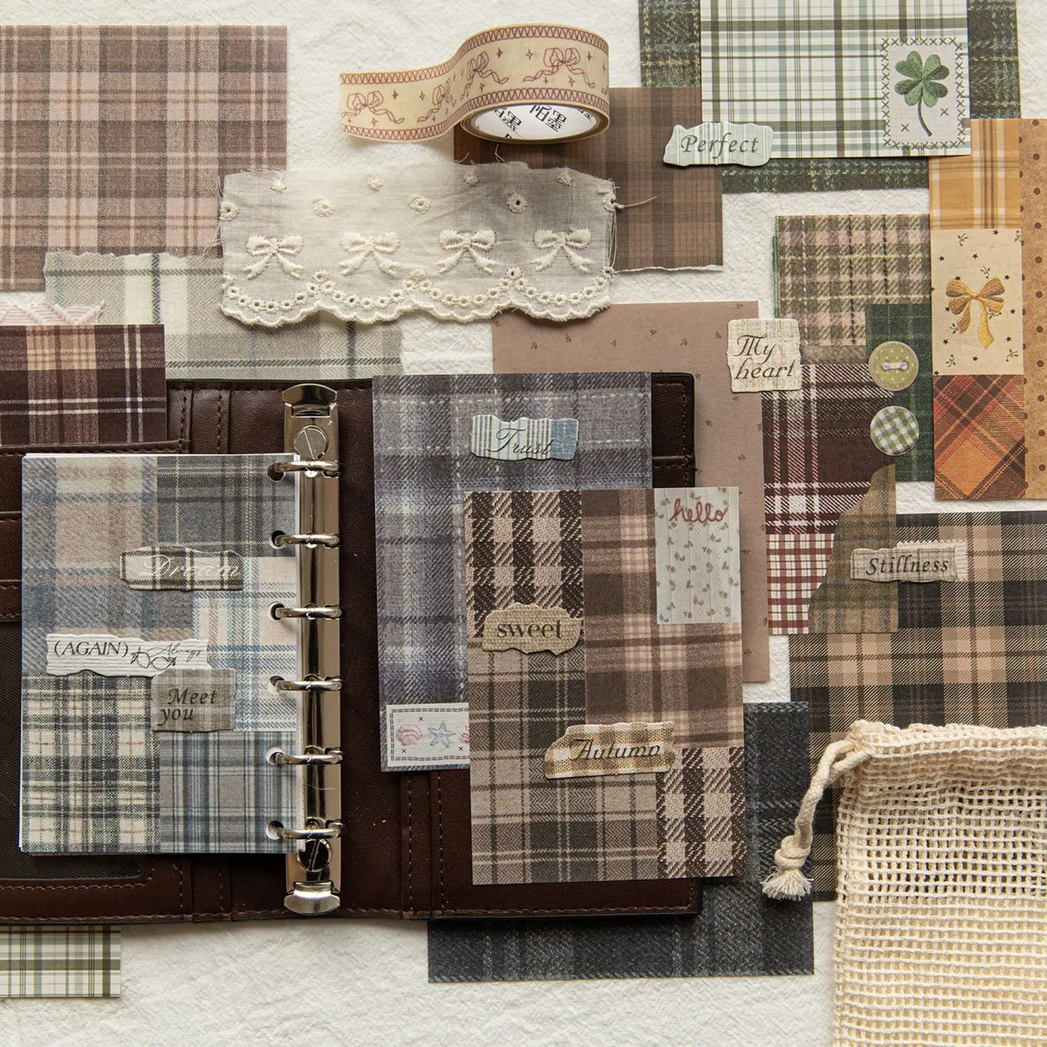 50 pz/lotto Taccuini Memo Materiale Griglia di Carta Carte del Mercato Spazzatura Ufficiale Scrapbooking Retro Sfondo Decorazione di Carta