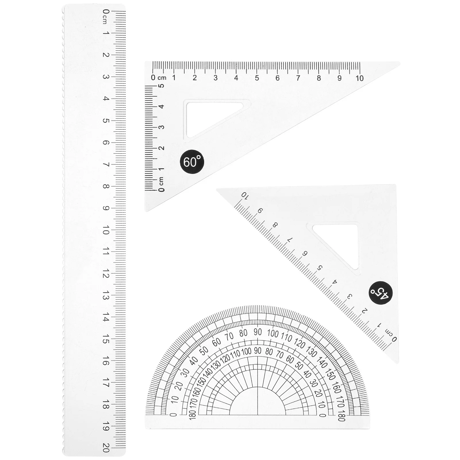 

1Set Geometry Ruler Drawing Tool School Supply Multi-Functional Protractor Triangle Measuring Tool Design Drawing Accessory