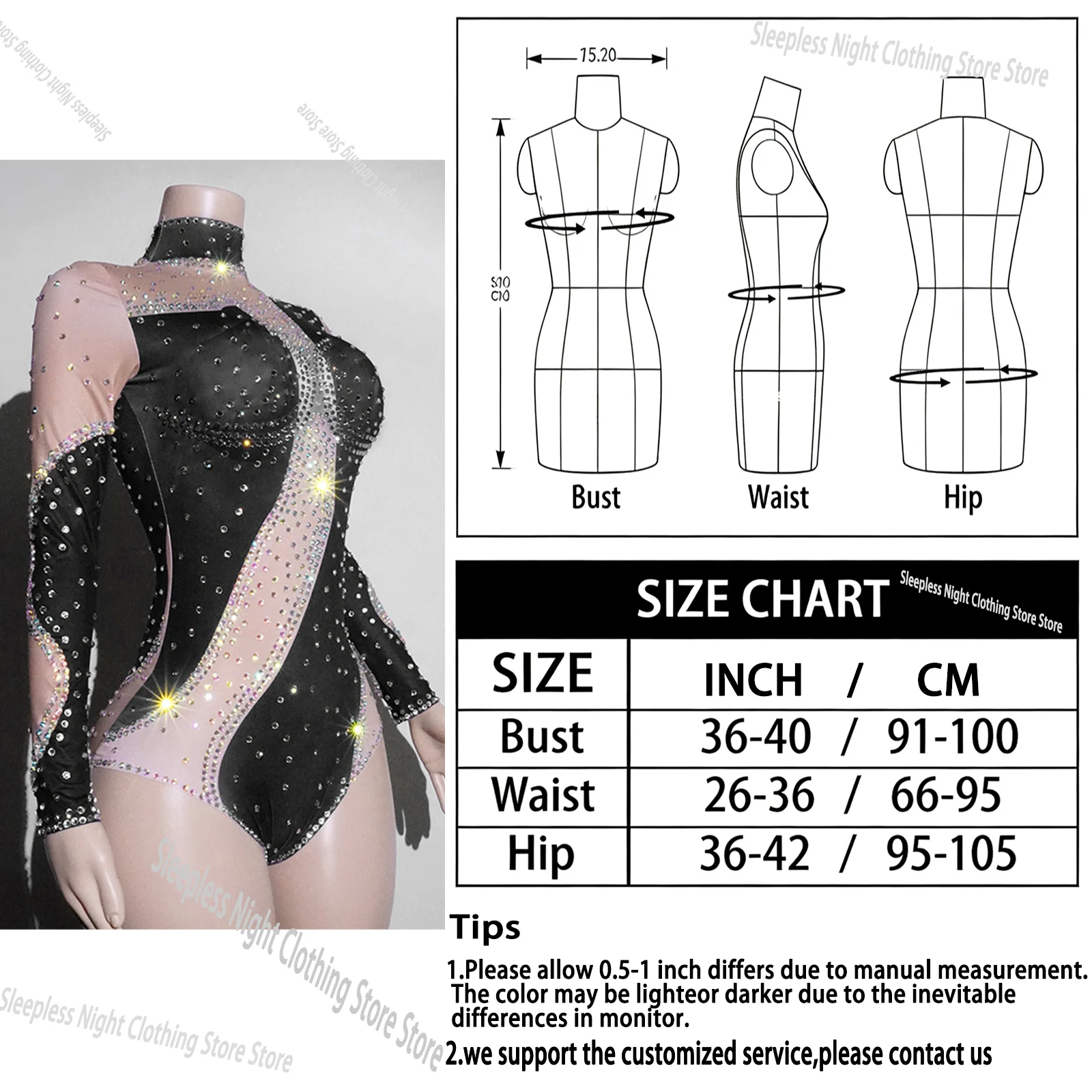 مثير الرقص عارية حجر الراين ارتداءها طويلة الأكمام حزب المغني ملهى ليلي سحب الملكة الزي المرحلة ارتداء الأداء GOGO زي