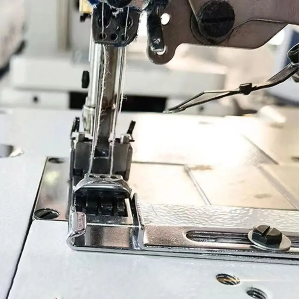 Metal Sewing Machine Foot Three Needle Five Wire Seam Guide Industrial Coverstitch Machine Rule Sewing Machine Accessories