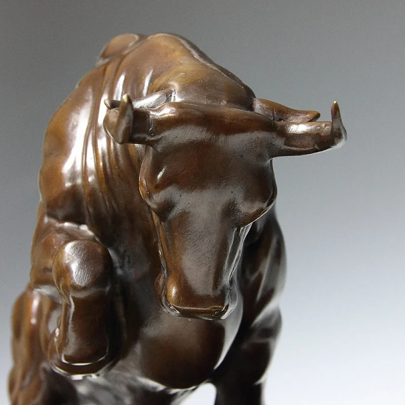 Imagem -03 - Dinheiro Desenho Wall Street Bull Cow Estátua de Bronze Talismã Proteção Presente Melhor Negócio Home Office Talismã Eficaz