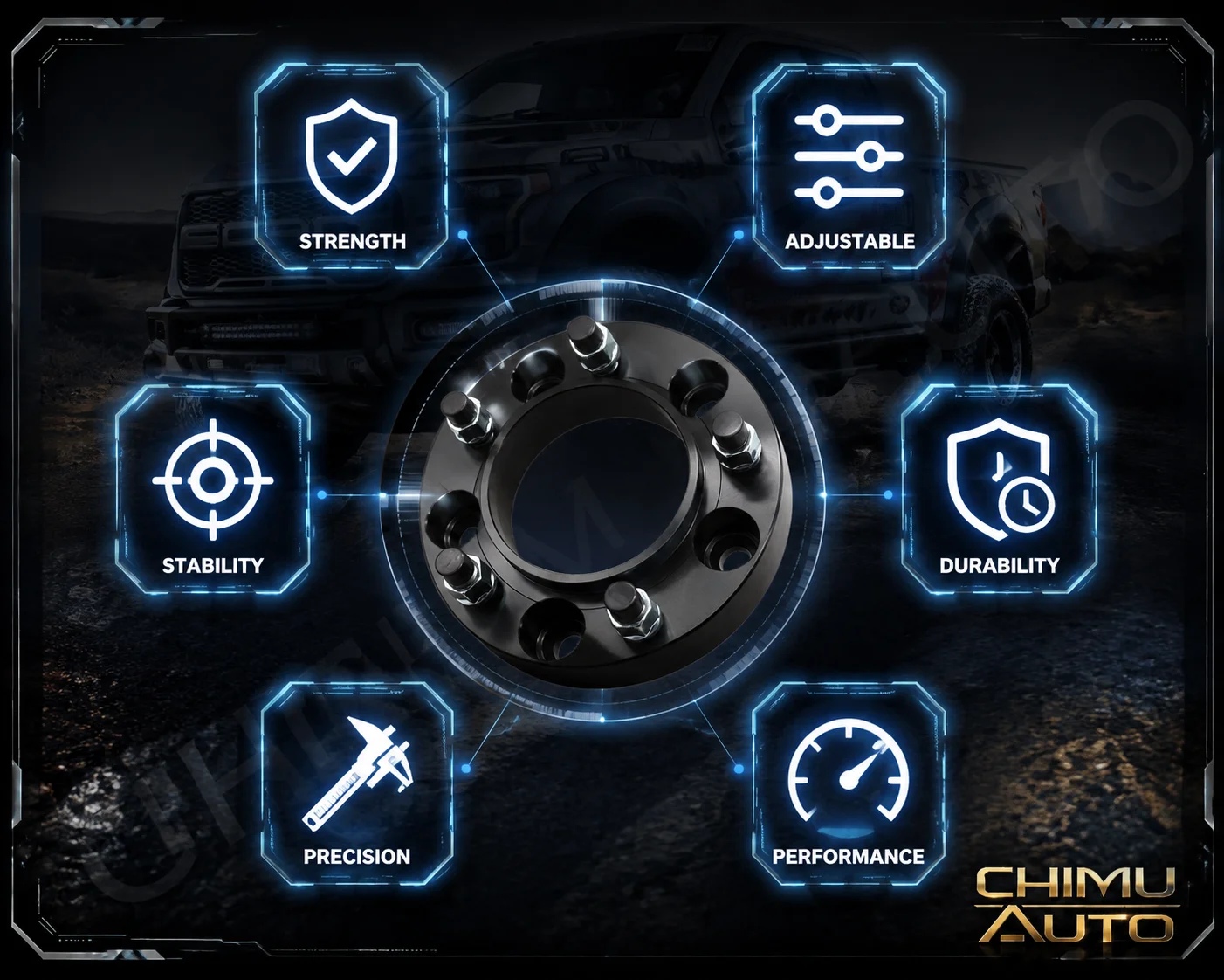 【CHIMU AUTO】For Mitsubishi Pajero V73 V97 V93 V98 For Wheel Spacers 30mm For Hub Centric Wheel Widening Adapters Pair