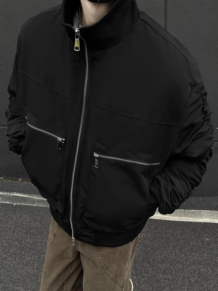 Chaqueta de Piloto para Hombre Cleanfit, Abrigo de Invierno, Aodón ueso, Estilo Hoado, Manga Corta, Decoración con Crem...