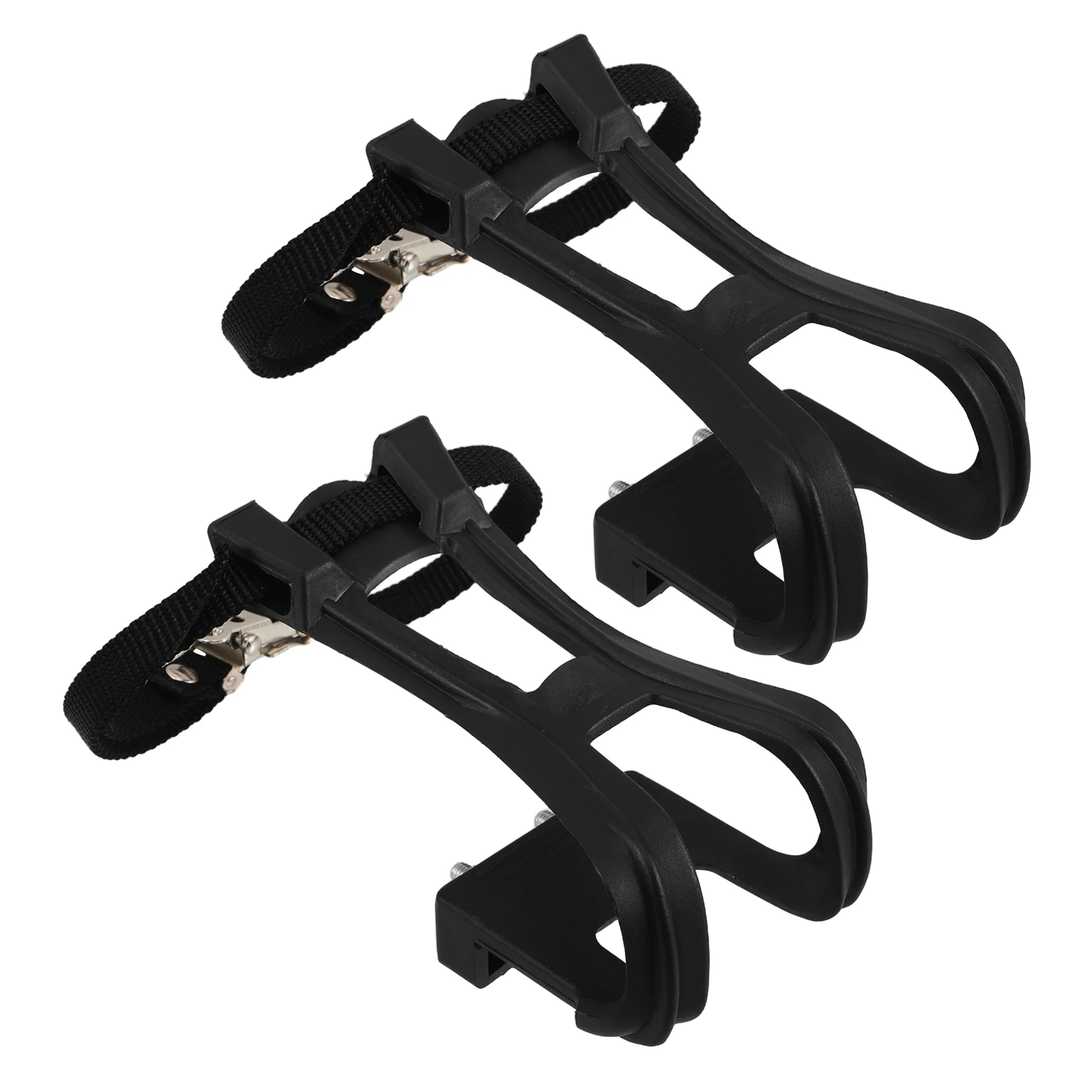

2Pcs Bike Pedal Toe Straps Clips Plastic Nylon Comfortable Secure Fit for Road Cycling Accessories