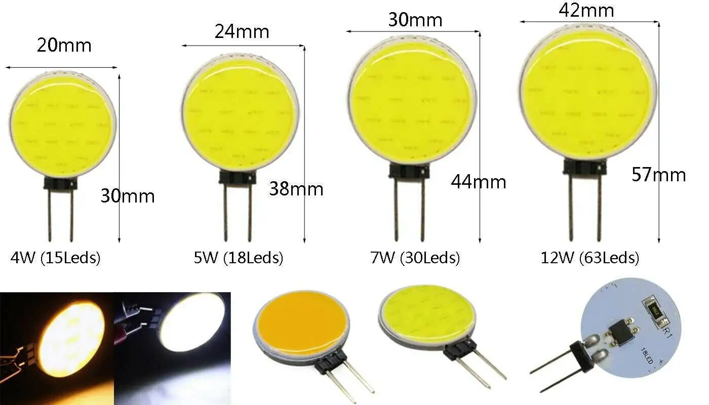 5 sztuk G4 Chip LED COB DC 12V żarówka 4W 5W 7W SMD 5050 żarówka fajne ciepłe białe oświetlenie wymień halogenowe biurko kinkiet