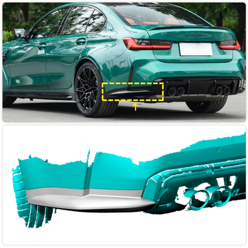 Carbon Fiber Car Rear Bumper Splitters for BMW G80 M3 Sedan 4-Door 2021 2022 Racing Rear Splitters Protector Guard Body Kits