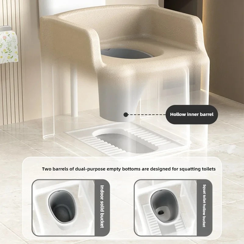Adjustable Shower Stool Mobile Toilet Chair Bathroom Sofa Chair for Elderly Pregnant Women Kids Home