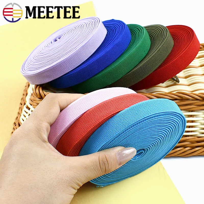2-20M 15mm Rubber Bands Belt Elastic Band Garment Stretch Tape Pants Waist Elastics Rope Webbing Straps DIY Sewing Accessories