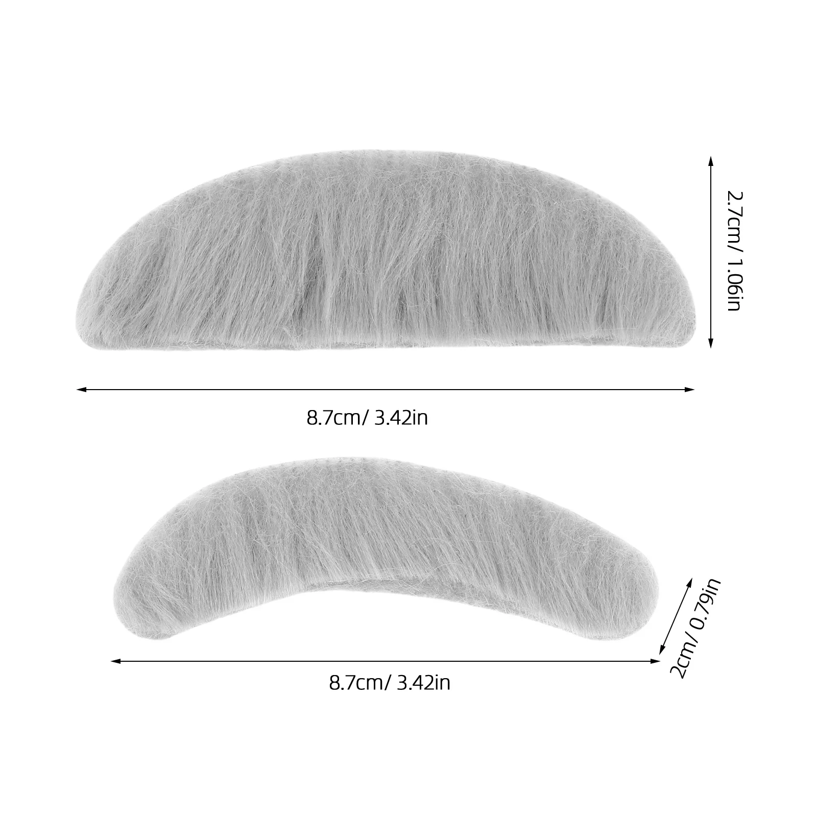 6 conjuntos de sobrancelhas de barba falsa cinza realista conjunto para homens velho halloween cosplay palco desempenho adereços kit de barba para homem