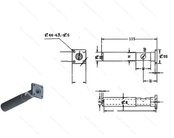 Suitable for 8MM/12MM/16MM/20MM extruder screw barrel nozzle group particle 3D printer accessories