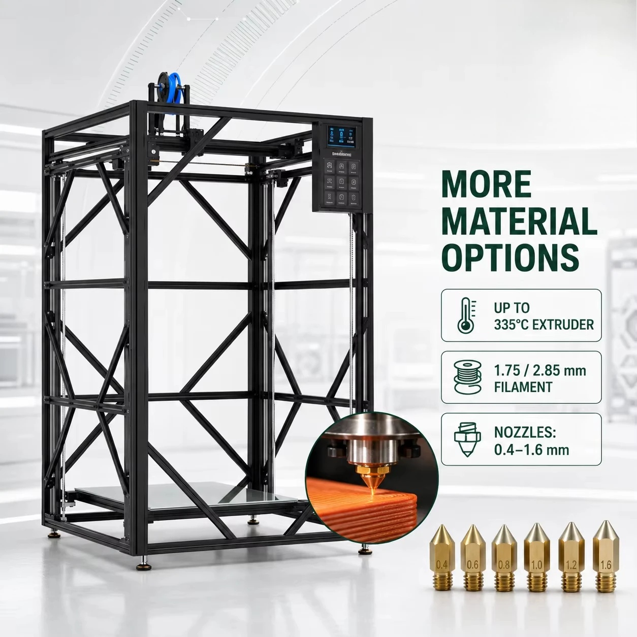 1000×1000×2000mm 5.Large Format 3D Printer for Furniture Prototypes Chairs Lamps and Interior Design Models