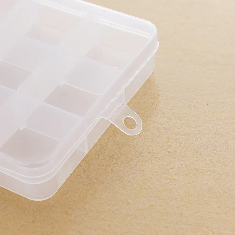 15 Grids Combined Transparent Desktop Organizer Box Plastic Desk Storage Box Classification Box School Office Stationery