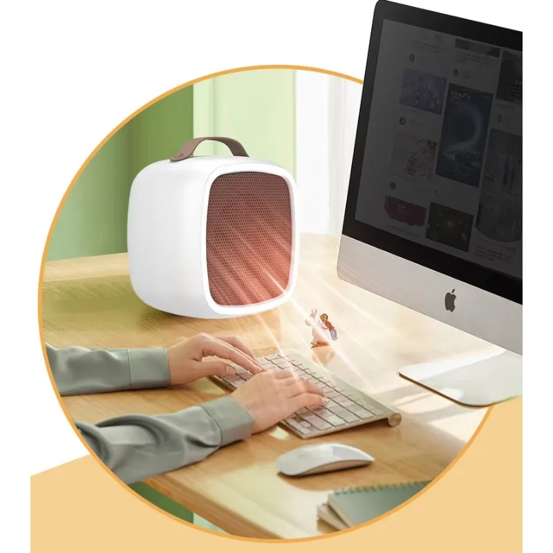 Chauffage à air chaud portable pour petit espace, chauffage rapide, léger, bureau, intérieur, accessoire ménager, article, 500W