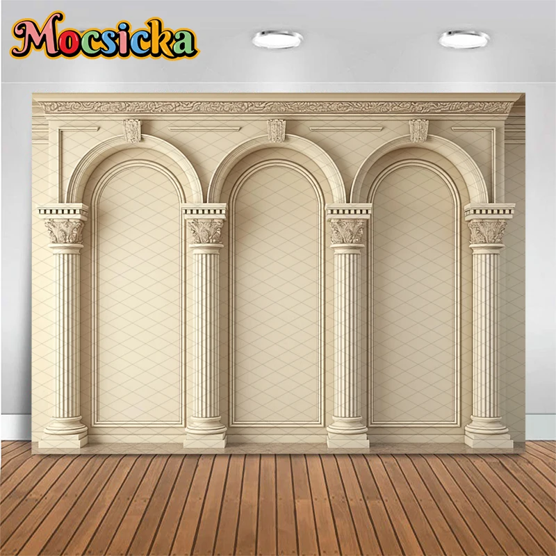 Fondo de pared de fotografía Mocsicka, casa de palacio, papel tapiz interior, decoración, vestidos de maternidad, sesión de fotos, telón de fondo de boda, sesión fotográfica