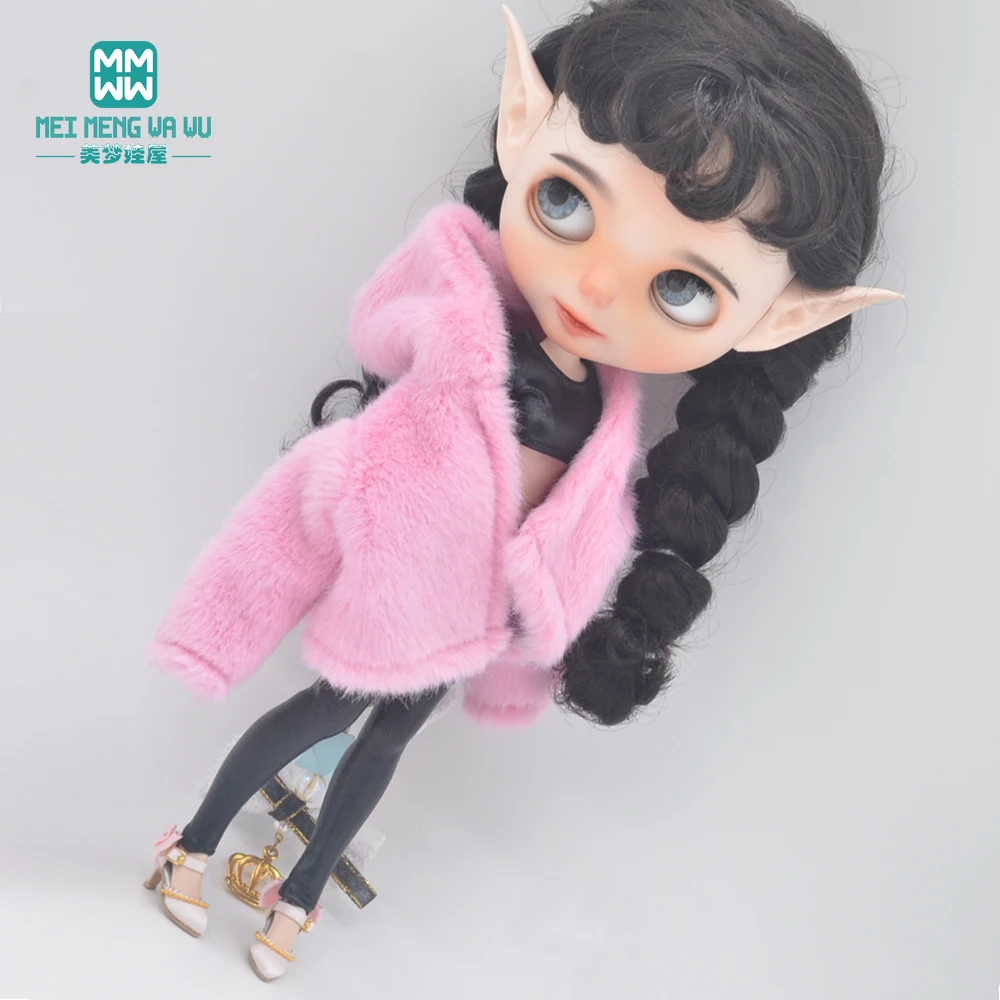 인형용 옷 세련된 플러시 재킷 28cm 브라이스 OB22 OB24 인형 장난감 선물에 적합