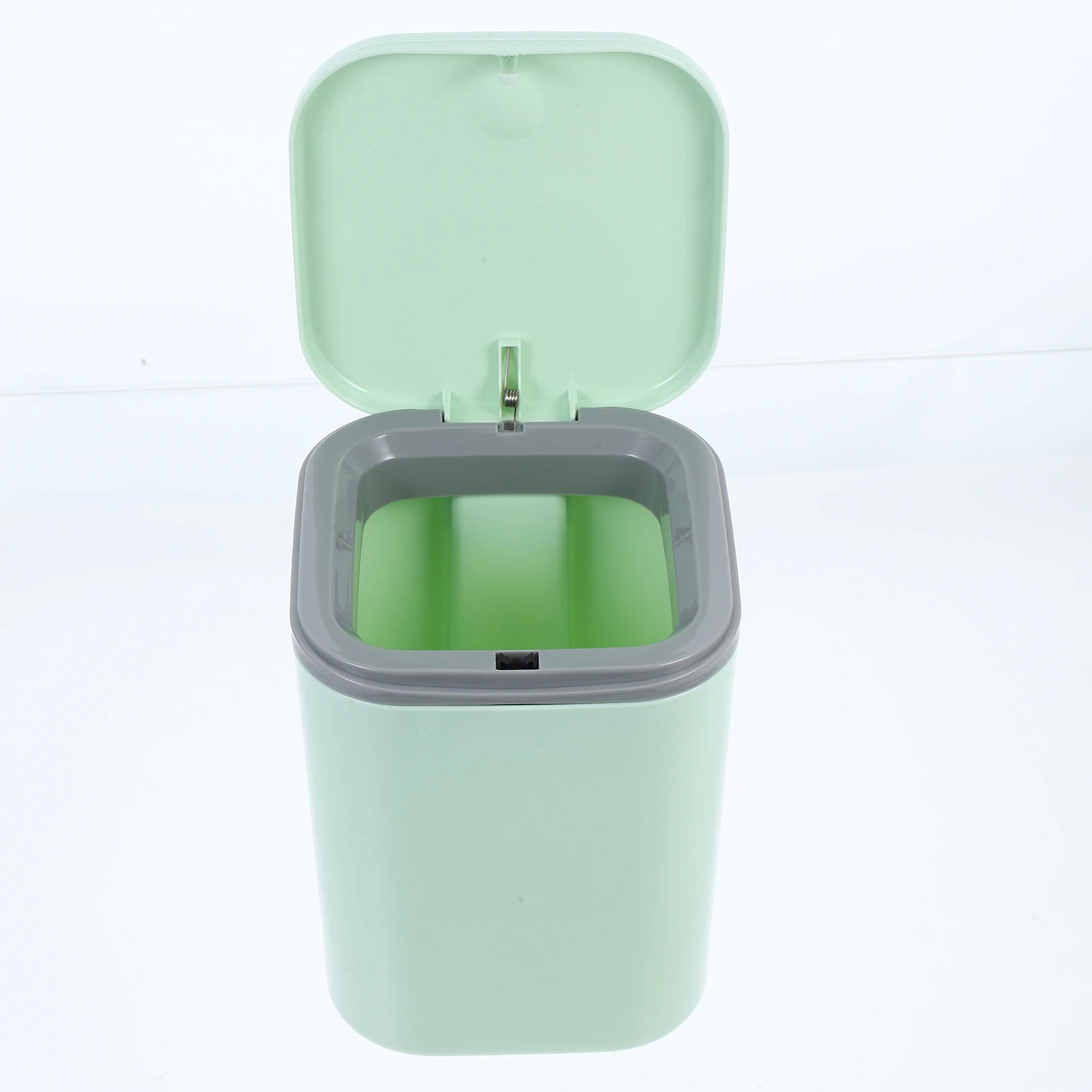 

Mini Trash Bin With Lid Small Desktop Garbage Can For Office Bathroom Car Smooth Edges Odor Prevention Countertop Waste