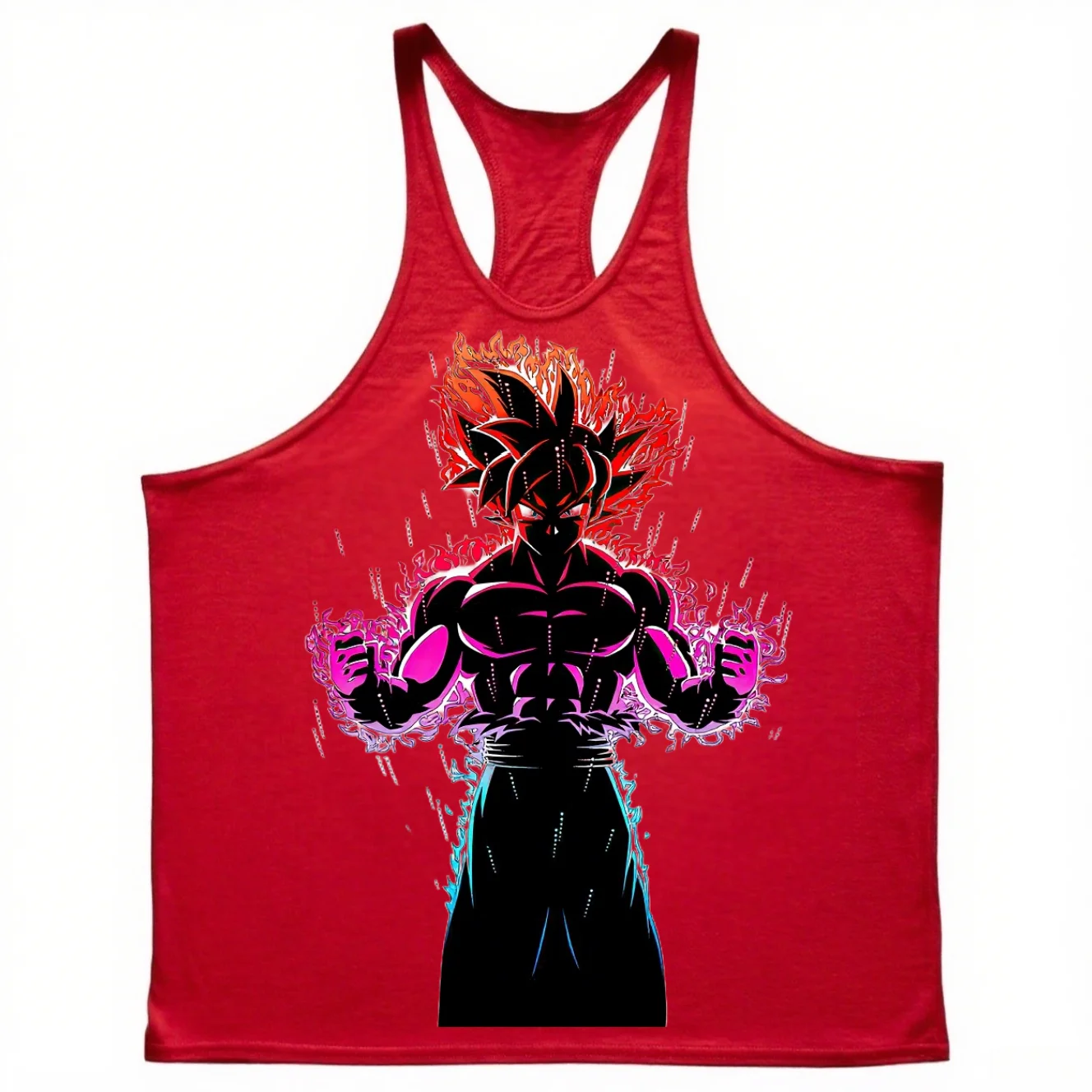 

Dragon Ball Japanese Anime Printed Pure Cotton Men's Plus Size Vest Sports Soft Breathable Street New Summer Vest Fitness Suit