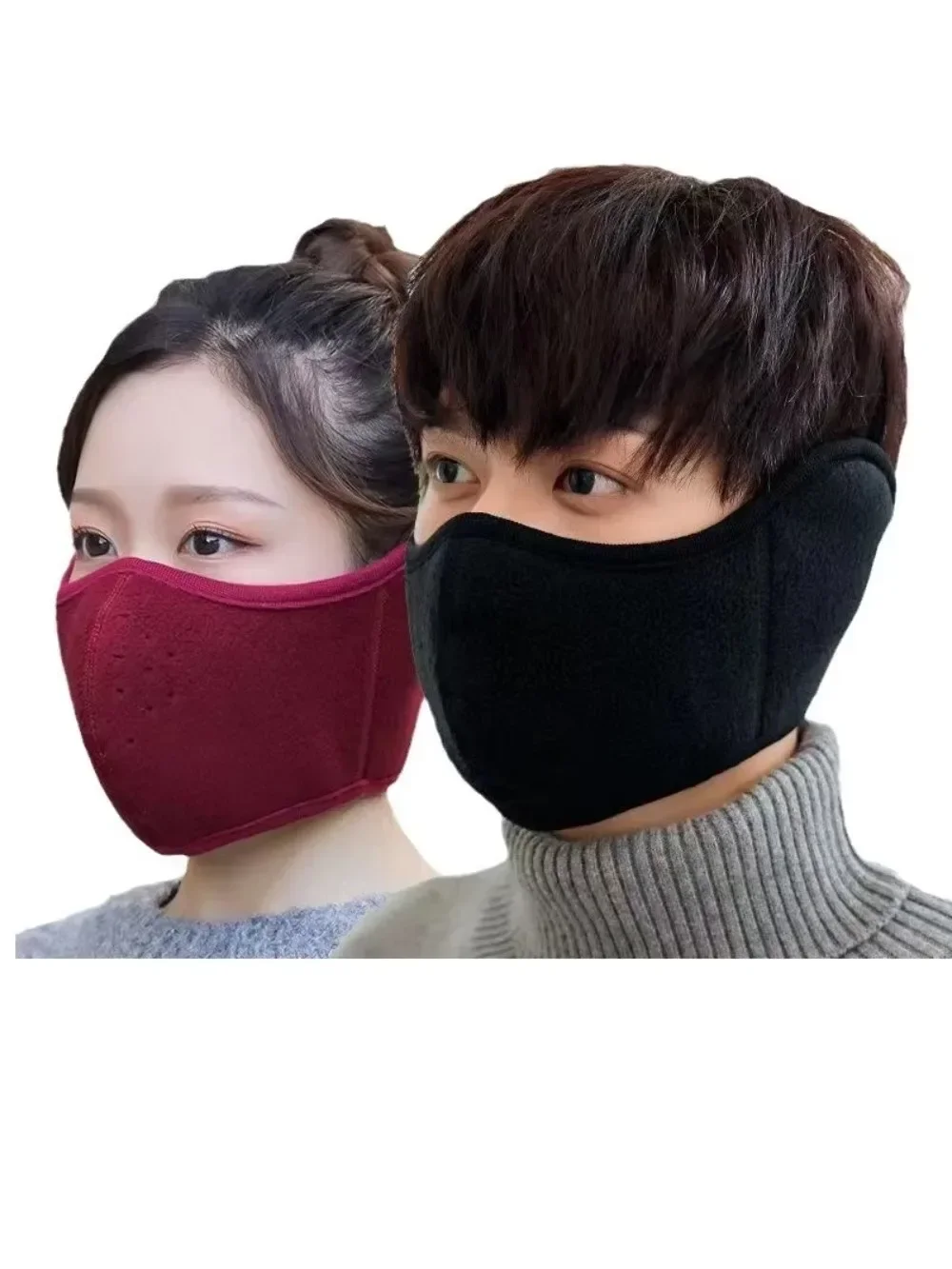 AliExpress Winter Half Face Mask Thermal Fleece Ear Mouth Cover Neck Warmer Windproof Breathable Cycling Mask