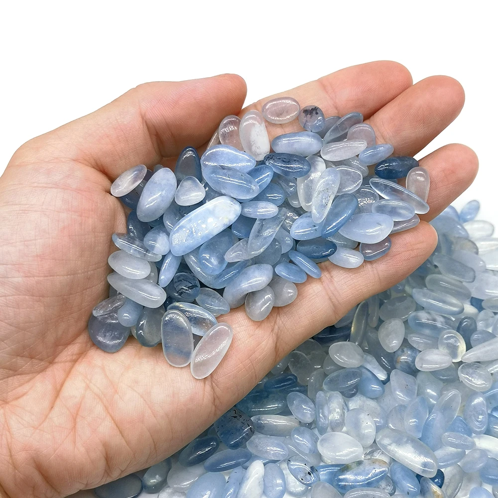 Aguamarina azul Irregular Natural, Chip de forma libre, Material de grava, mineral de cristal, curación de Reiki, piedras preciosas a granel, decoración de acuario