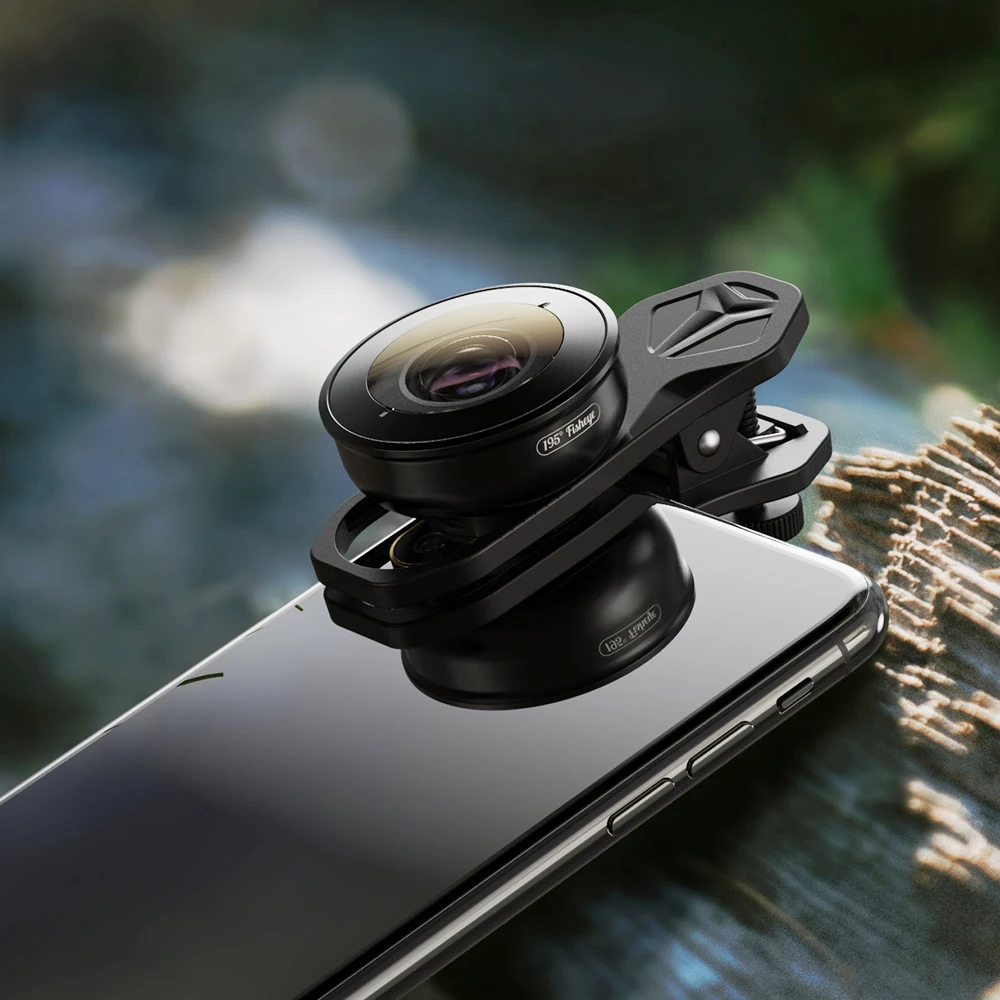 APEXEL Universal Clip 195 Degree Super Fish Eye Camera Fisheye Lens For Apple iPhone Samsung Xiaomi Huawei Mobile Phone Lenses