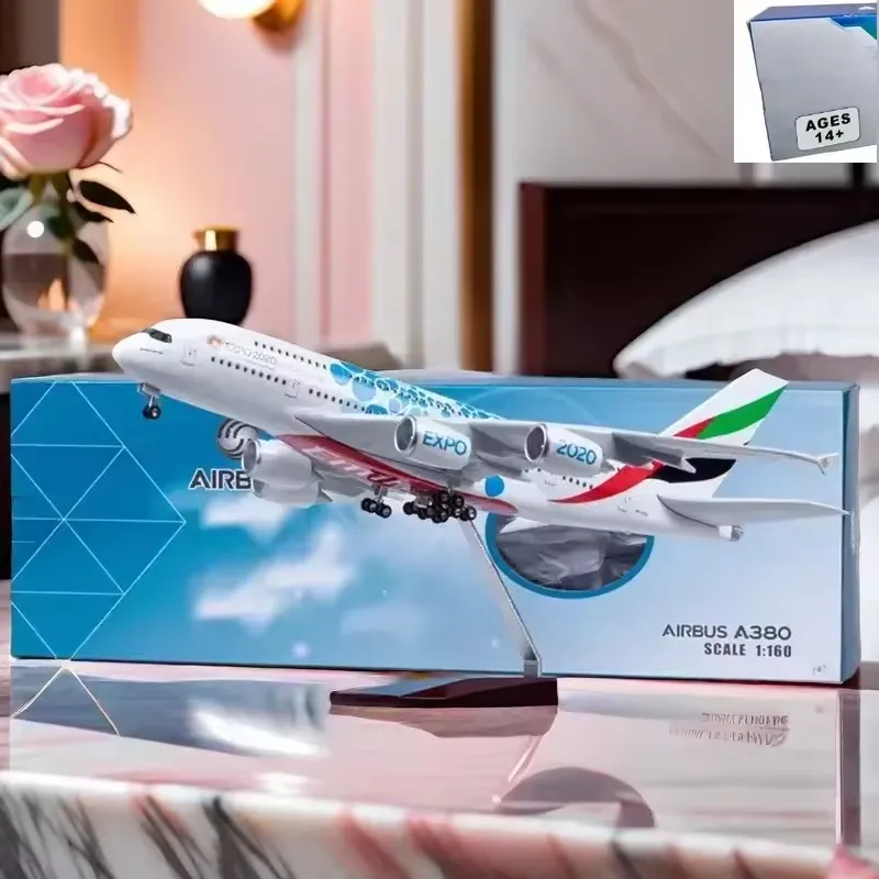 جديد 1:160 مقياس نموذج الإمارات 2020/2022 دبيياو الخطوط الجوية ايرباص A380/B777 دييكاست الراتنج طائرة جمع عرض اللعب هدية