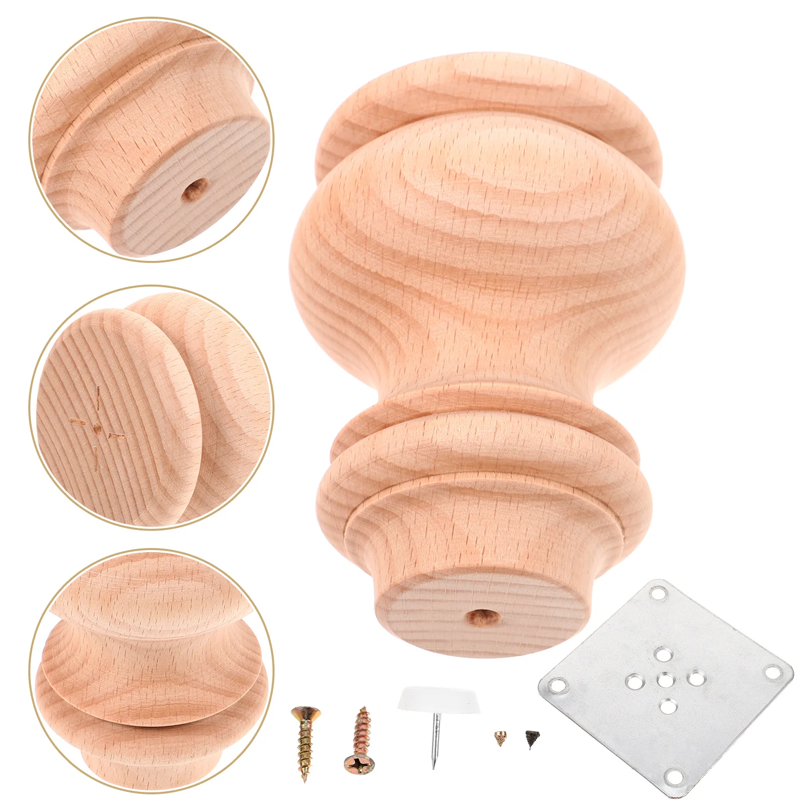 

Wooden Table Legs Replacement Set Short Couch Feet Solid Wood Furniture Foot Easy Install Simple Design Sofa Leg Extenders For