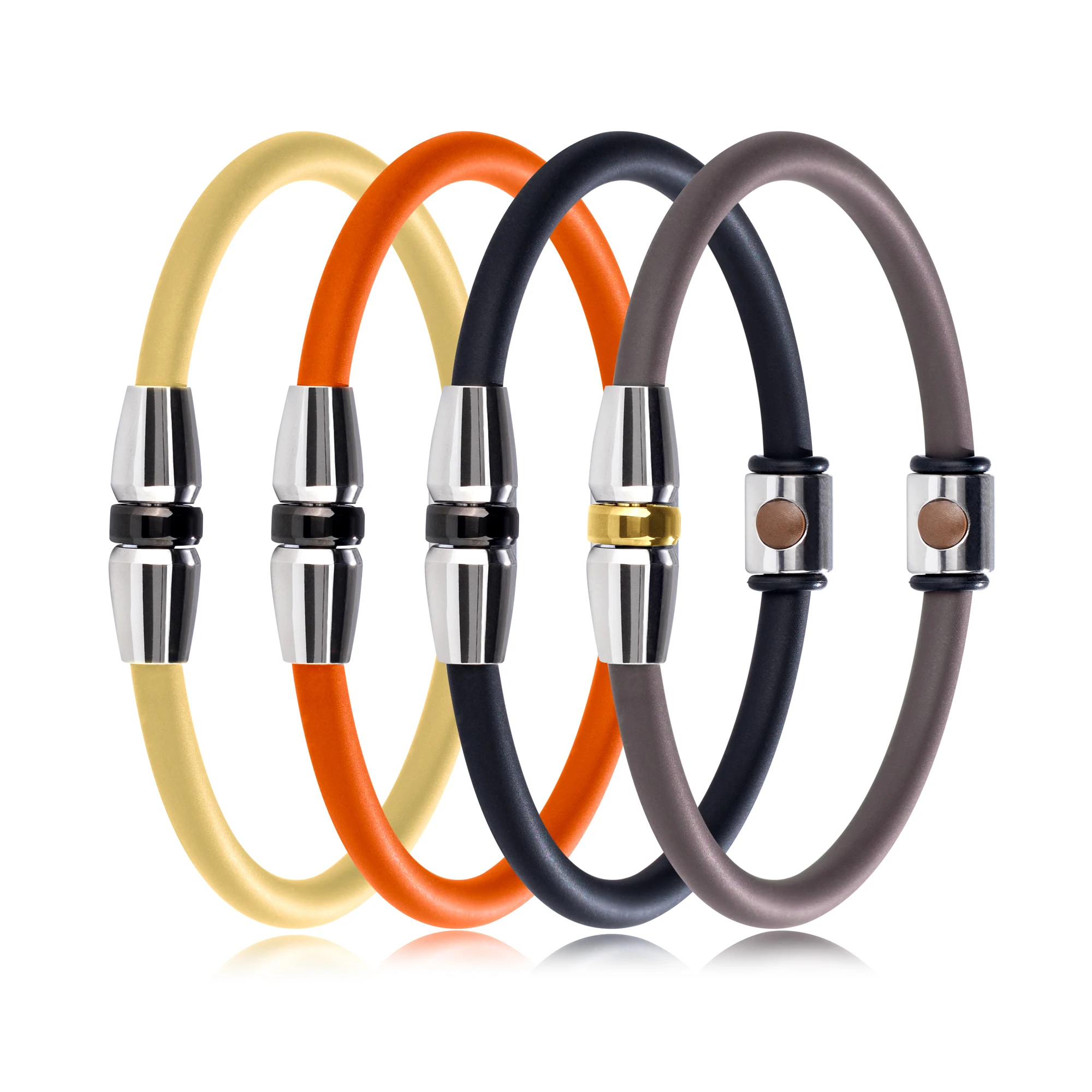 Pulsera de silicona de iones negativos antiestática, suministro directo de fábrica, accesorios a presión de energía de iones negativos, pulsera personalizada