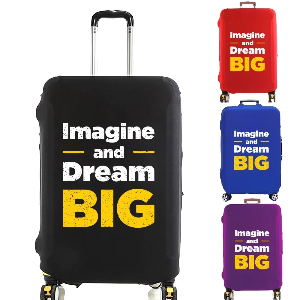 Luggage Cover Suitcase Protector New Dream Big Letter Thicker Elastic Dust Cover for 18-32 Inch Trolley Case Travel Accessories