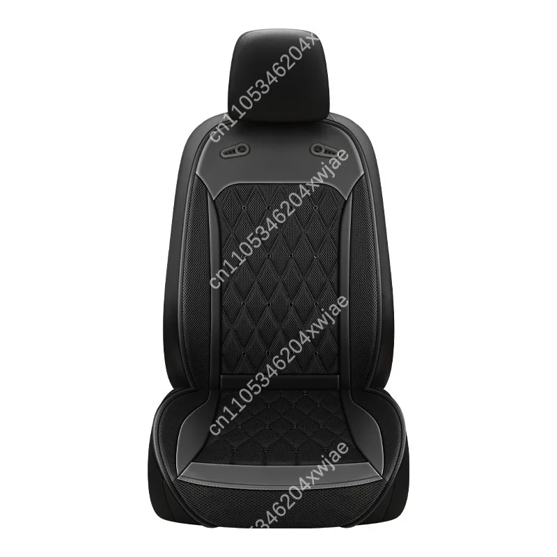 Universal 12V 24V Car Ventilated Seat Cushion, Air Cooler Pad with Powerful Fans, Summer Cooling Gel Mat for Driving Comfort