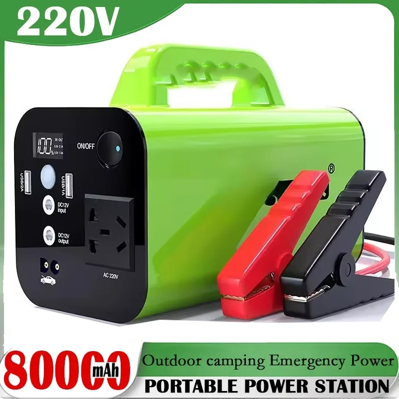 

500W 80000mAh Portable Power Station 220V Generator Lifepo4 Battery Outdoor Camping Charger Emergency Power Bank AC DC Output