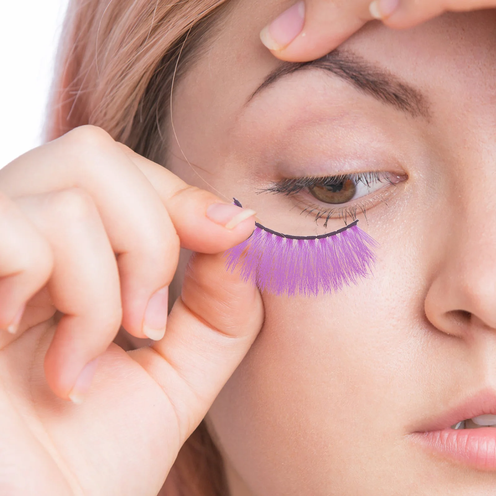 

5Pairs Colorful False Eyelash Extensions Fake Lashes Natural Look for Party Makeup Long Lashes Party Eyelashes