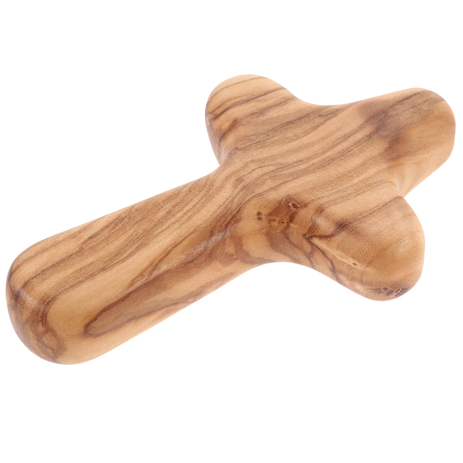 

Olive Wood Prayer Cross Handheld Wooden Cross Decor for Church Home Use Christian Gift for Baptism First Communion Easter