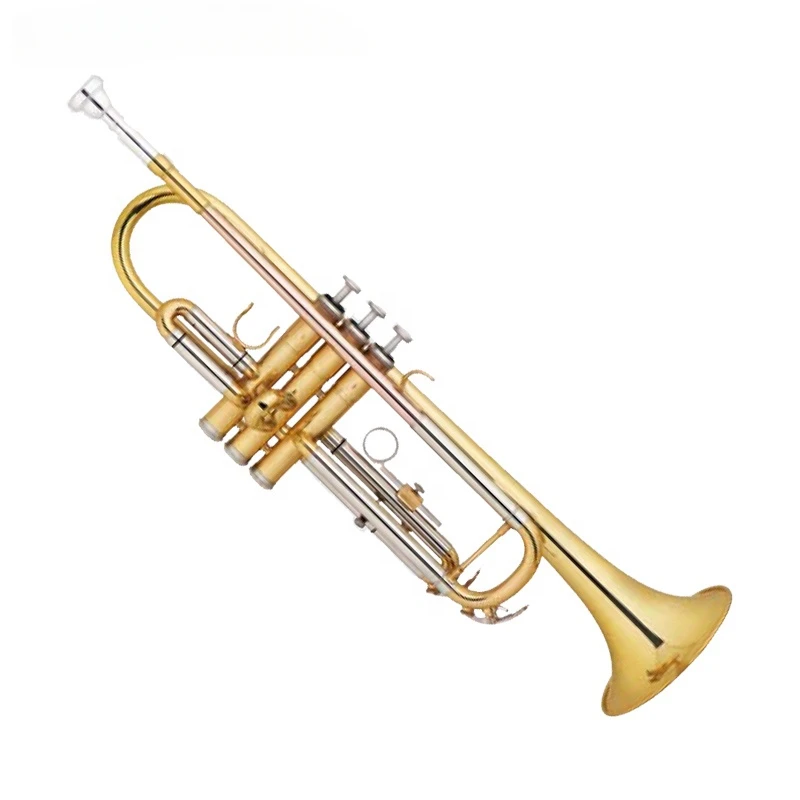 

High Quality Gold Lacquer Leadpipe Bb Tone Piston Trumpet (JTR-333)